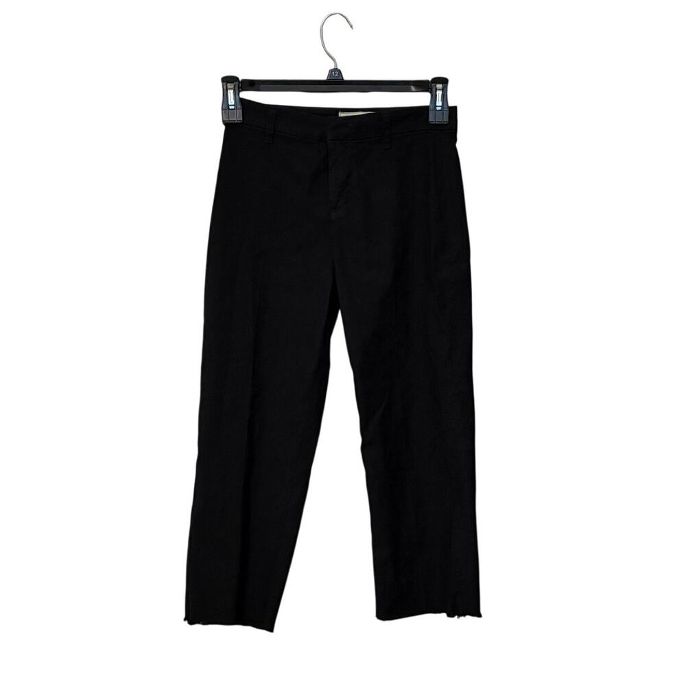 Frank & Eileen Black Kinsale Cotton Flax Crop Pants Size 0 - Picture 4 of 8